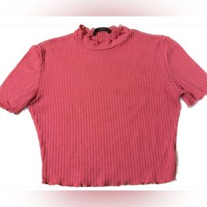 Pink Stretchy Crop Top Size Medium Cute Barbiecore! 💗